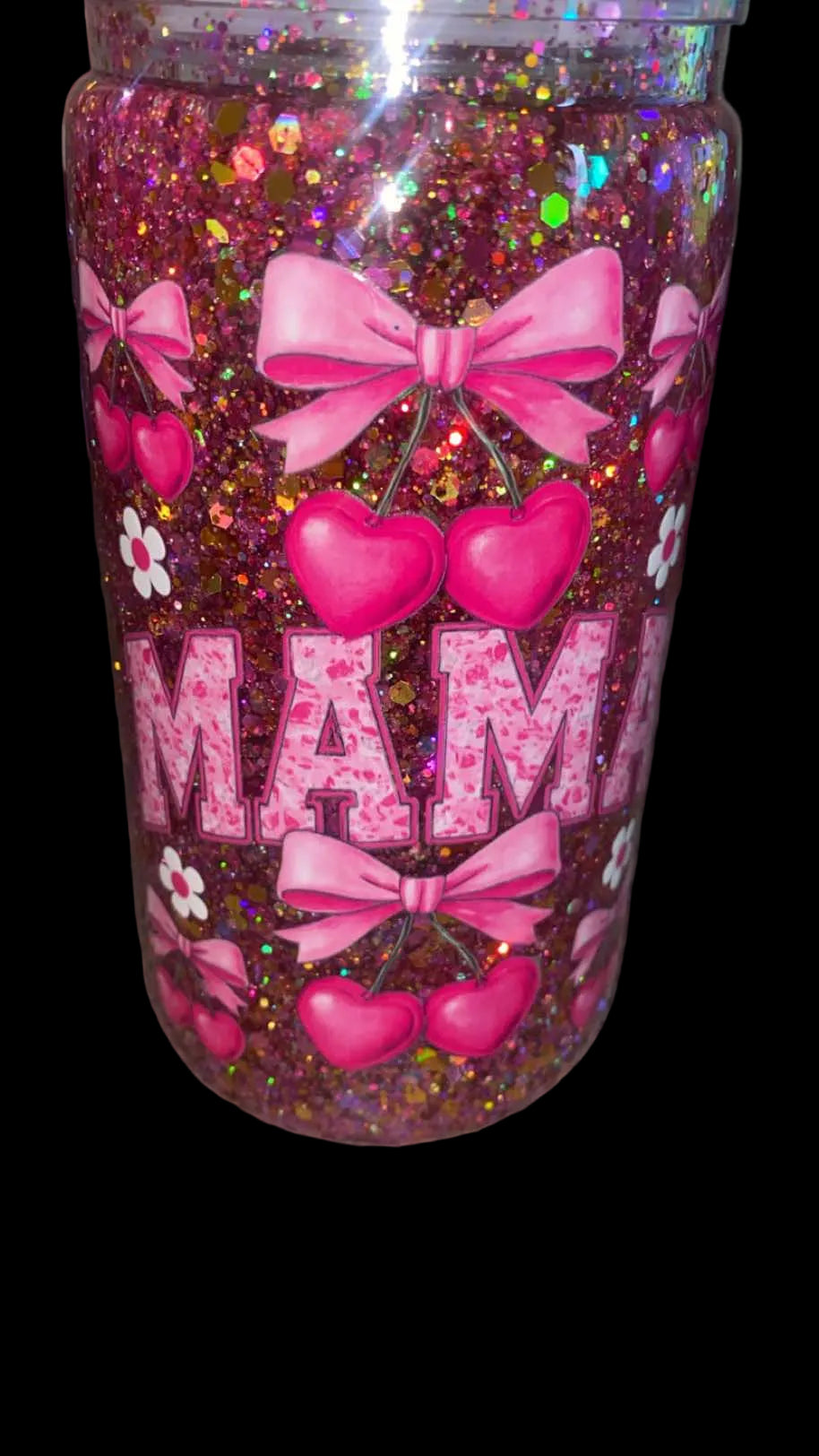 "MAMA" Glitter Tumbler