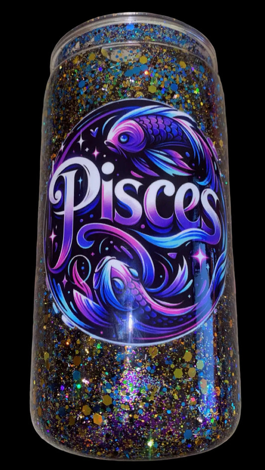 Pisces Glitter Tumbler